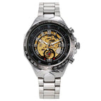 WINNER men watch fashion personaliy steel hollow auto mechanical men casual watch SLZ46