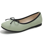Women shoes Sheii bow square toe pumps ballet flats women's shoes office lady causal shoes N1-1