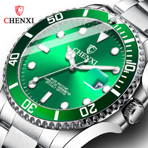 CHENXI Green Water Ghost Watch Women's Men's Couple Watch Waterproof Fashion Luminous Men's Watch CX-085A