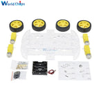 diymore 4WD Robot Smart Car Chassis Kits with Speed Encoder diy kit for Arduino 51 M26 DIY Education Robot Smart Car Kit