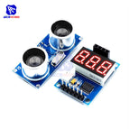 diymore HC-SR04P/SR04 Ultrasonic Sensor HC-SR04 Measuring Distance Sensor LED Display Module for Arduino UNO Robot