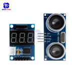 diymore HC-SR04P/SR04 Ultrasonic Sensor HC-SR04 Measuring Distance Sensor LED Display Module for Arduino UNO Robot