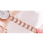 GEDI 81034 Fashion Casual Watch Hot Sale Women Elegant Luxury Stainless Steel Alloy Strap Waterproof Ladies Diamond Rhinestone Analog Quartz Wristwatch