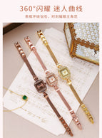 Gedi Women's Light Luxury High-Grade Watch Vintage Copper Imitation Watch Square Plate Antique Watch 51081