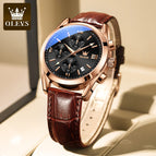 OLEVS Watch for men multi-functional watch three eyes sports waterproof men watch 2872ss