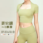 New Yoga Short Slimming Sports Top Women's Short-Sleeved Tight T-shirt Workout Clothes sports top