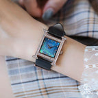 Fashion Guou 8214 Brand Leather Women's Girl Gift Watches Square Simple Casual Quartz Water Resistant Wristwatches