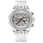 KIMSDUN men and women's watch Diamond transparent quartz watch waterproof net red watch men and women couple watches K-1983B