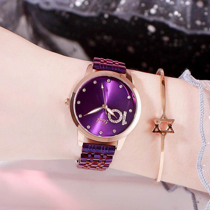 GEDI 5154 Fashion Casual Watch Hot Sale Women Elegant Luxury Stainless Steel Waterproof Ladies Diamond Rhinestone Analog Quartz Wristwatch