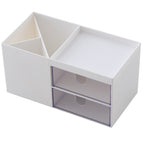 Desk Organisers Stationery Storage Box Multipurpose Desktop Organizer & Storage Box with Transparent 2 Tier Drawer Kotak Alat Tulis