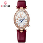 CHENXI women fashion Watch Ladies Diamond Oval waterproof quartz Watch CX-326