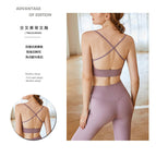 Lulu Women yoga suits Sports Bra Slim Shoulder Yoga lifting pants Women's Fitness running dancing women sports set 925
