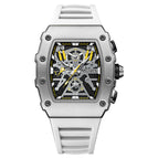 Megir Watch Men's Bucket Watch Square Domineering Timing Silicone Men's Casual quartz Watch 2218