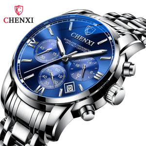 CHENXI New Student Steel Belt Sports Watch Men's Waterproof Luminous Watch Quartz Watch CX-911