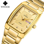 WWOOR New 8837 Men's Watch Business Fashion Men's Watch Quartz Waterproof Square Men's Watch