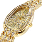 BW High-end Snake-shaped Bracelet Women's Watch Full Rhinestone Fashion Women's Watch Quartz Watch