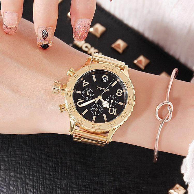 MarthaLi wristwatch large dial Six-pin calendar Wristwatches personalized fashion watchl l ress Watches Female Quartz watch