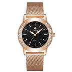 WWOOR 8877 New Diamond Women's Watch Mesh Belt Quartz Waterproof Casual Watch 8877