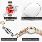 OLEVS New Women Luxury Jewel Quartz Watch Waterproof Stainless Steel Strap Watch For Women Date Clock casual watch