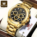 OLEVS Watch for men Green Water Ghost Automatic Mechanical Watch Stainless Steel Large Dial Luminous Men's Watch 6638JG