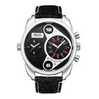 Oulm casual cowboy men's watch double time zone large dial men's quartz watch quartz watch HP9316