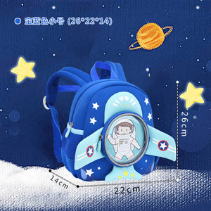 Kindergarten schoolbag toddler bag lightweight children's backpack anti-lost children's schoolbag diving material aircraft schoolbag 6071