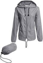 Avoogue Raincoat Women Lightweight Waterproof Rain Jackets Packable Outdoor Hooded Windbreaker