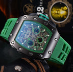 Men's Watch 6-Pin Seconds Running Richard Barrel Quartz men's casual Watch in Stock 1035