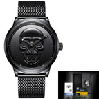LIGE Simple Skull 3D Men's Waterproof Men's quartz Watch LG9876