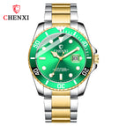 CHENXI Green Water Ghost Watch Women's Men's Couple Watch Waterproof Fashion Luminous Men's Watch CX-085A