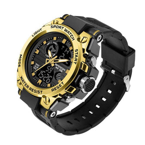 2019 Sanda Men's Watches Black Sports Watch LED Digital 3ATM Waterproof Military Watches S Shock Male Clock 739