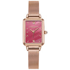 2021 New Fashion lady watch Square Set Women's Watch Small Green quartz bracelet Watch set fxn051