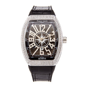 Prance Man Star Watch Men's Wine Bucket Full of Diamonds Richard Fashion Brand Calendar Men's Watch Fashion