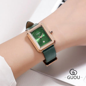 Guou 6018 Dial Rectangle Women Watches Fashion Bracelet Quartz Watch Ladies Casual Watch