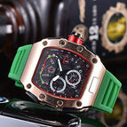 Men's watch 6-Pin Running Seconds Quartz Men's Watch European Barrel-Shaped Watch Multifunctional Watch 9791