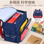 New large-capacity horizontal schoolbag primary school students breathable wear-resistant light-weight backpack
