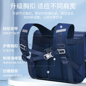Children's horizontal schoolbag primary school boys and girls ridge protection burden relief backpack 2022
