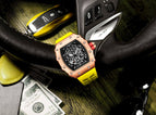 Pintime Watch Men's Domineering Barrel Men's Watch Hollow Sports Quartz men casual Watch 8140