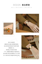 Skhl time and space corridor watch women's retro style new leather small square watch watch women's Watch 3591