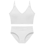 Women's plus size underwear no ring sexy small chest gathering beautiful back vest Panties and bra set A1607