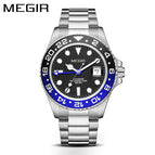 High-End Megir Men's Watch Luminous Calendar Large Dial Business Quartz Watch casual men's watch 8405