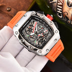 New men's Square Watch Elements Business Men's Six-Pin Running Seconds Multi-Function Calendar Watch 8087H