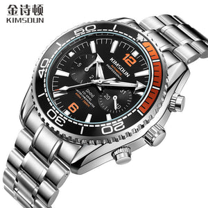 KIMSDUN high-end watch sports watch men's waterproof steel belt automatic mechanical watch men's watch K-1804A steel