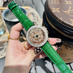 2023 New Ladies Watch Snowflake Hollow out See through Fashion Rotating Rhinestone Light Luxury Women's Watch 77023