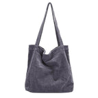 Korean fashion large capacity shopping bag leisure literature Canvas Handbag simple retro corduroy single shoulder women's bag sr111-3