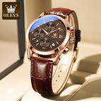 OLEVS Watch for men multi-functional watch three eyes sports waterproof men watch 2872ss