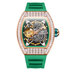 ONOLA ON3838F 2023 Fashion Square Diamond New Hollow Automatic Mechanical Watch Men's Silicone strap Waterproof watch