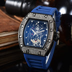 New Barrel-Shaped men watch Hollow Dragon-Shaped Richard Waterproof Super Luminous Quartz Watch 9928