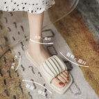 Slippers women's 2022 summer new candy personality pleated flat bottom all-match outside wear soft bottom sandals and slippers 2263-8