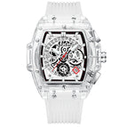 Kimsdun Multifunctional Waterproof Men's Watch Bucket Shape Transparent Men's and Women's Watch K-2150B